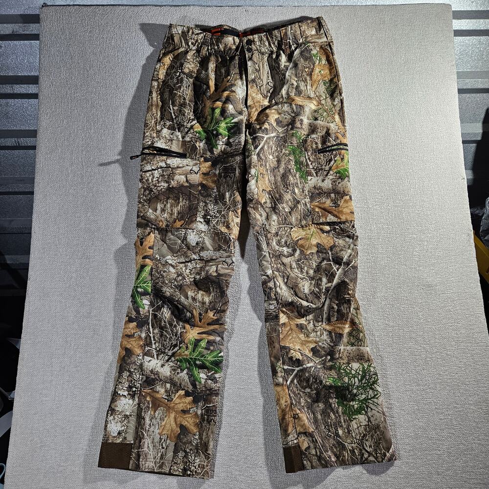 Realtree Camo Pants Mens Medium 32/34 Zipper Pockets Hunting Outdoor